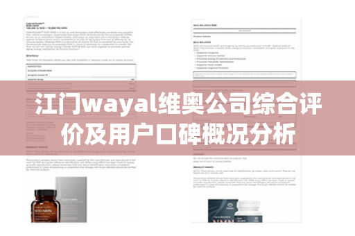 江门wayal维奥公司综合评价及用户口碑概况分析