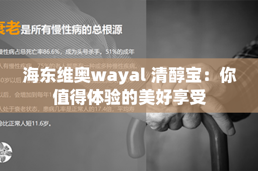 海东维奥wayal 清醇宝：你值得体验的美好享受第1张-Wayal唯奥公司