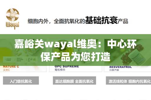 嘉峪关wayal维奥：中心环保产品为您打造第1张-Wayal唯奥公司