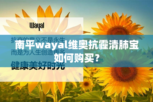 南平wayal维奥抗霾清肺宝如何购买？第1张-Wayal唯奥公司