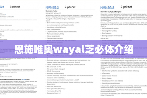 恩施唯奥wayal芝必体介绍