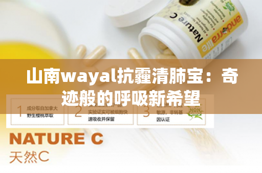 山南wayal抗霾清肺宝：奇迹般的呼吸新希望