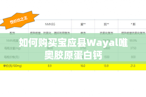 如何购买宝应县Wayal唯奥胶原蛋白钙