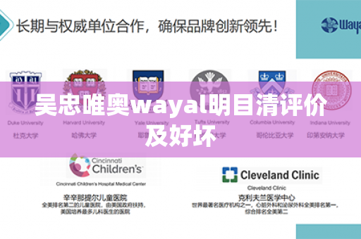 吴忠唯奥wayal明目清评价及好坏