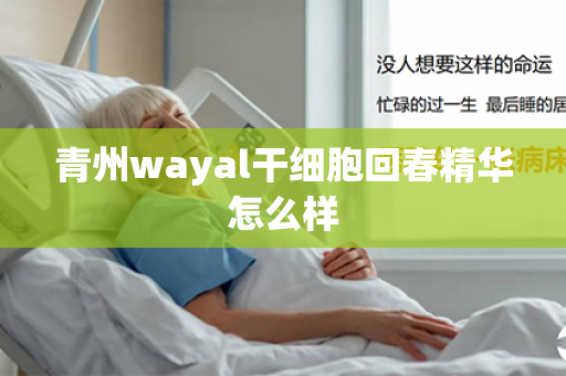 青州wayal干细胞回春精华怎么样第1张-Wayal唯奥公司