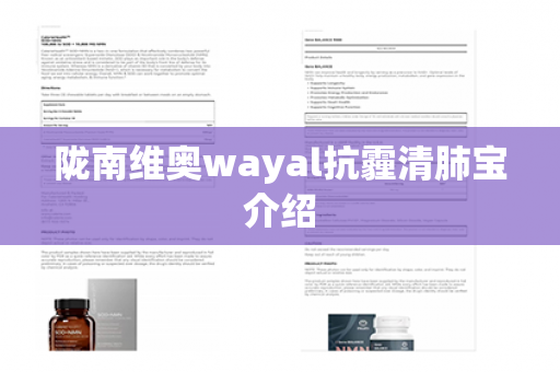 陇南维奥wayal抗霾清肺宝介绍第1张-Wayal唯奥公司