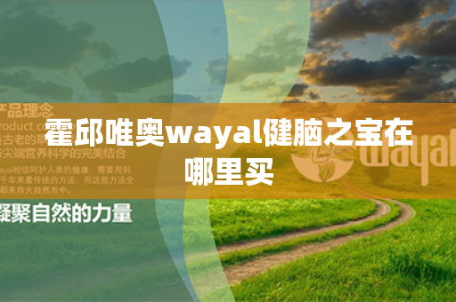 霍邱唯奥wayal健脑之宝在哪里买第1张-Wayal唯奥公司