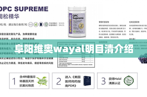 阜阳维奥wayal明目清介绍第1张-Wayal唯奥公司