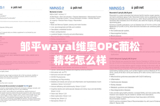 邹平wayal维奥OPC葡松精华怎么样