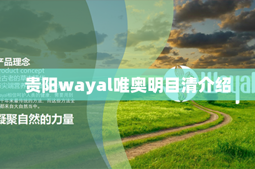 贵阳wayal唯奥明目清介绍