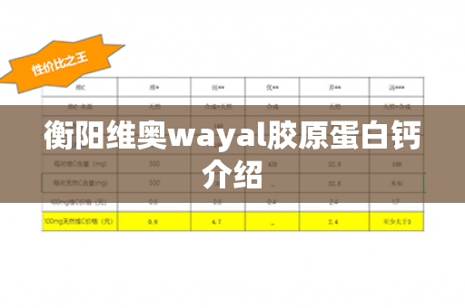 衡阳维奥wayal胶原蛋白钙介绍第1张-Wayal唯奥公司