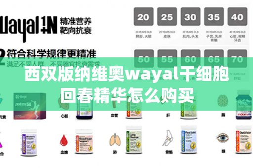 西双版纳维奥wayal干细胞回春精华怎么购买第1张-Wayal唯奥公司