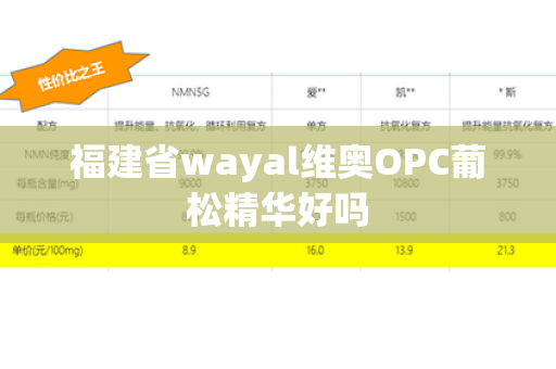 福建省wayal维奥OPC葡松精华好吗第1张-Wayal唯奥公司