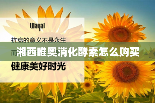 湘西唯奥消化酵素怎么购买第1张-Wayal唯奥公司