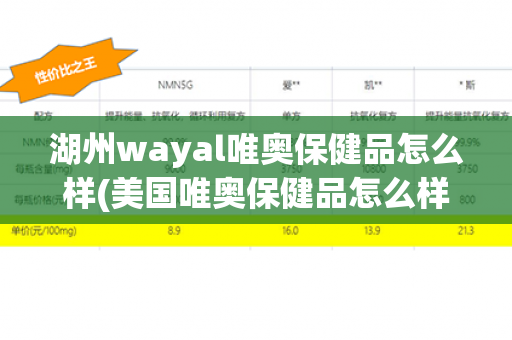 湖州wayal唯奥保健品怎么样(美国唯奥保健品怎么样)第1张-Wayal唯奥公司