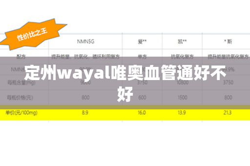 定州wayal唯奥血管通好不好