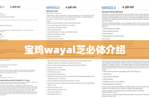 宝鸡wayal芝必体介绍第1张-Wayal唯奥公司