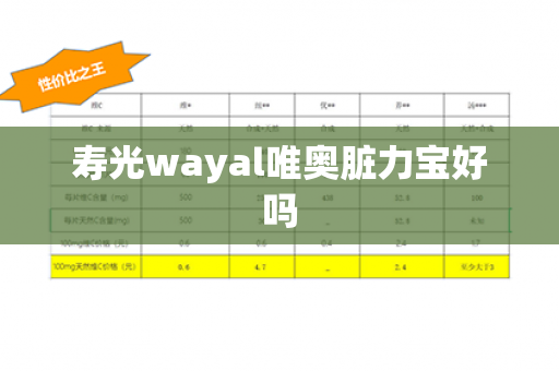 寿光wayal唯奥脏力宝好吗