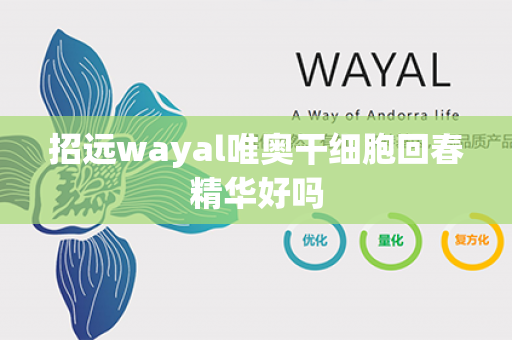 招远wayal唯奥干细胞回春精华好吗