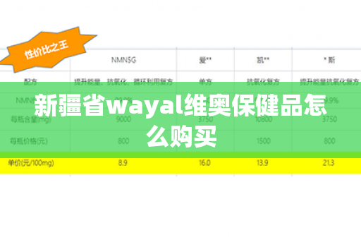 新疆省wayal维奥保健品怎么购买第1张-Wayal唯奥公司