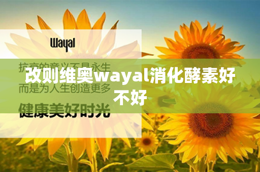 改则维奥wayal消化酵素好不好第1张-Wayal唯奥公司