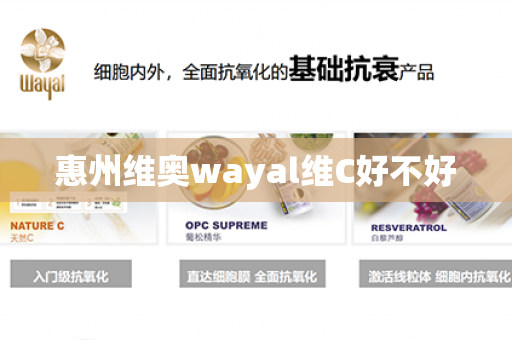 惠州维奥wayal维C好不好第1张-Wayal唯奥公司