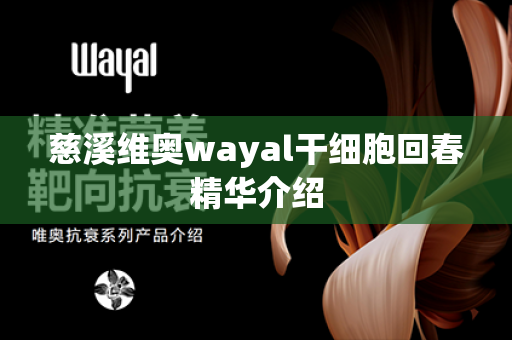 慈溪维奥wayal干细胞回春精华介绍第1张-Wayal唯奥公司