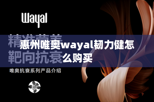 惠州唯奥wayal韧力健怎么购买