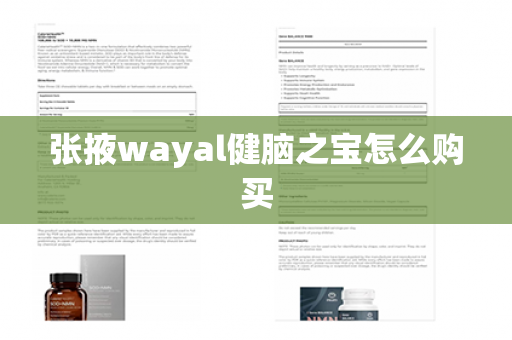 张掖wayal健脑之宝怎么购买