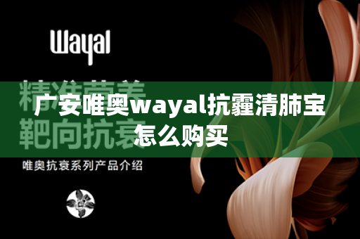 广安唯奥wayal抗霾清肺宝怎么购买