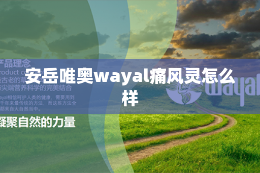 安岳唯奥wayal痛风灵怎么样