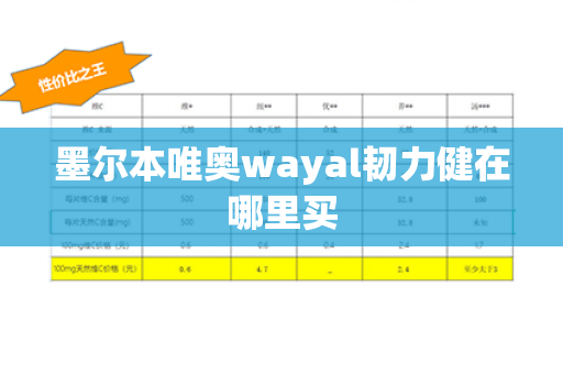 墨尔本唯奥wayal韧力健在哪里买