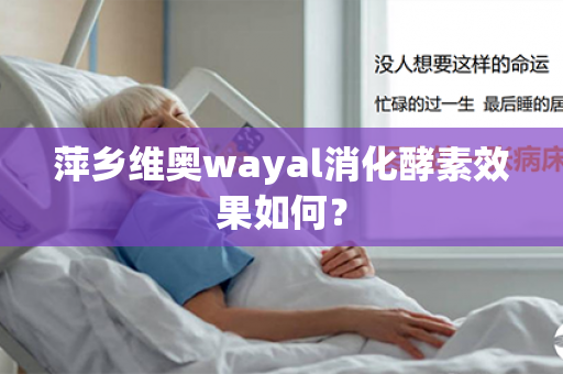 萍乡维奥wayal消化酵素效果如何？