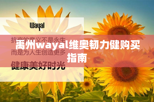 禹州wayal维奥韧力健购买指南